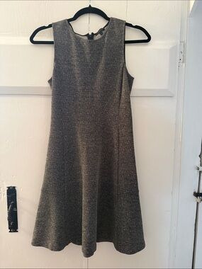 Theory Sleeveless A-Line Knit Dress in Charcoal